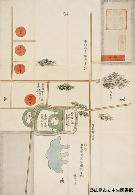 図３.「摂津茶臼山御陣城図」『浅野文庫所蔵　諸国古城之図』より