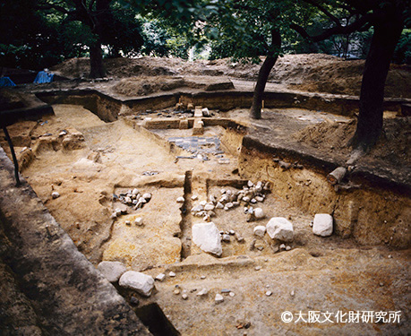 写真１．北西裾部の調査全景（大阪文化財研究所提供）