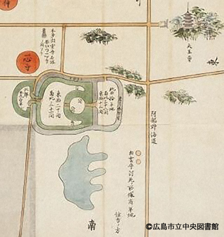 図２．「摂津茶臼山御陣城図」部分