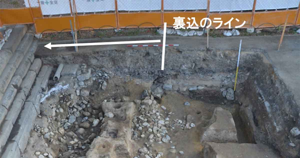 「ミライザ大阪城」建設時の大坂城の遺構