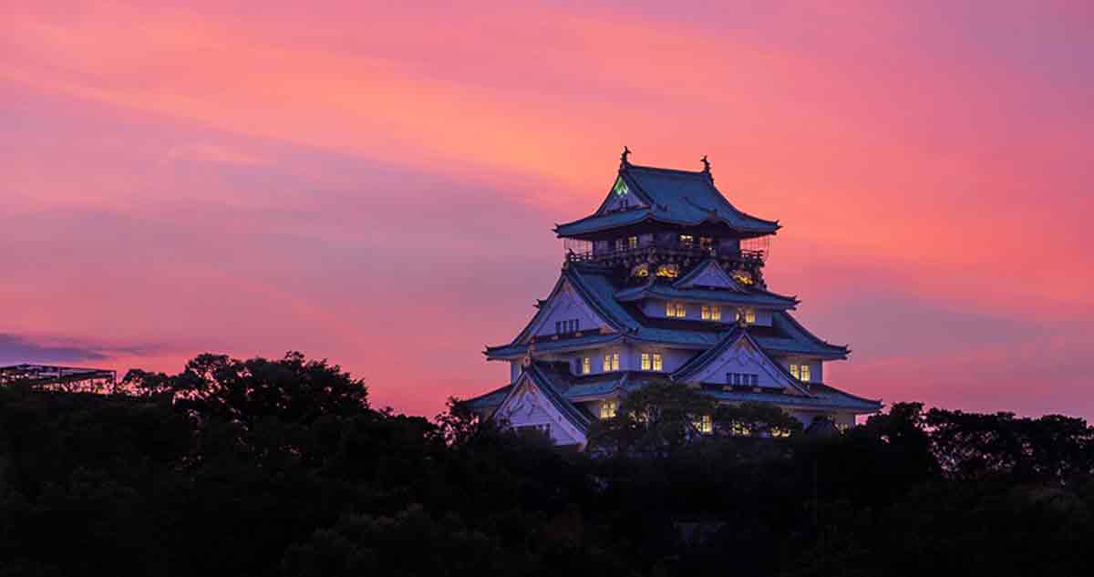 大阪城の撮影スポット 玉造口からの眺望
